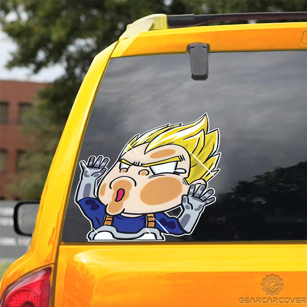 Vegeta Hitting Glass Car Sticker Custom Dragon Ball Anime Car Accessories For Anime Fans - Gearcarcover - 3