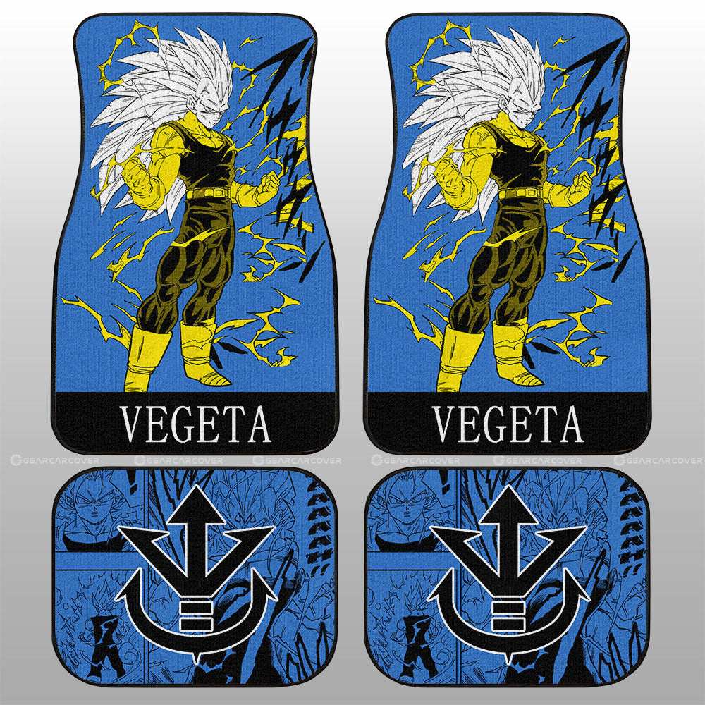 Vegeta SSJ Car Floor Mats Custom Dragon Ball Anime Manga Color Style - Gearcarcover - 2