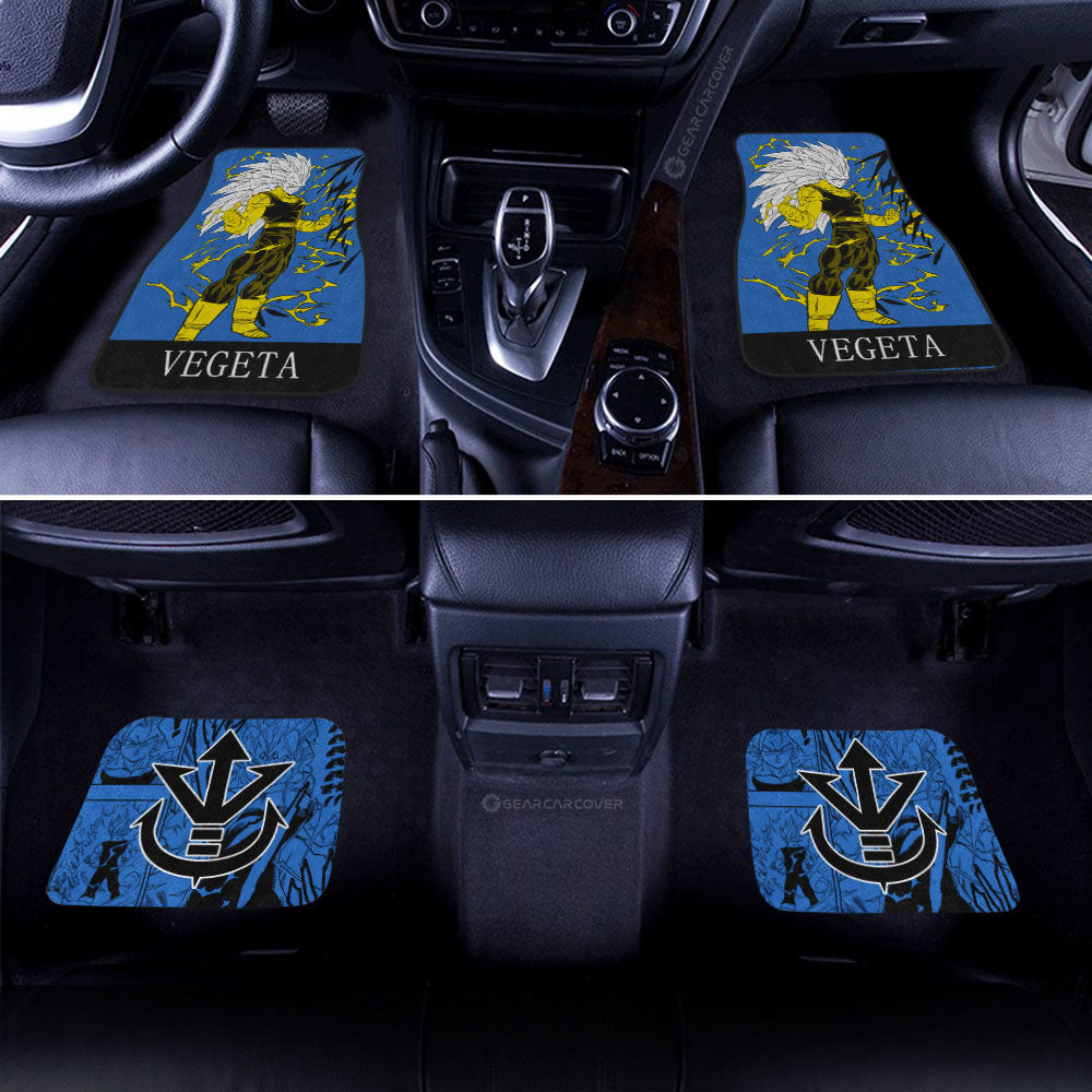 Vegeta SSJ Car Floor Mats Custom Dragon Ball Anime Manga Color Style - Gearcarcover - 3