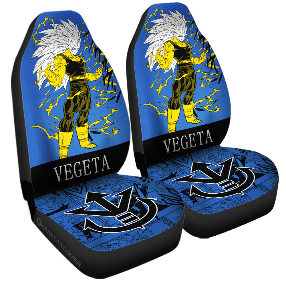 Vegeta SSJ Car Seat Covers Custom Dragon Ball Anime Manga Color Style - Gearcarcover - 3