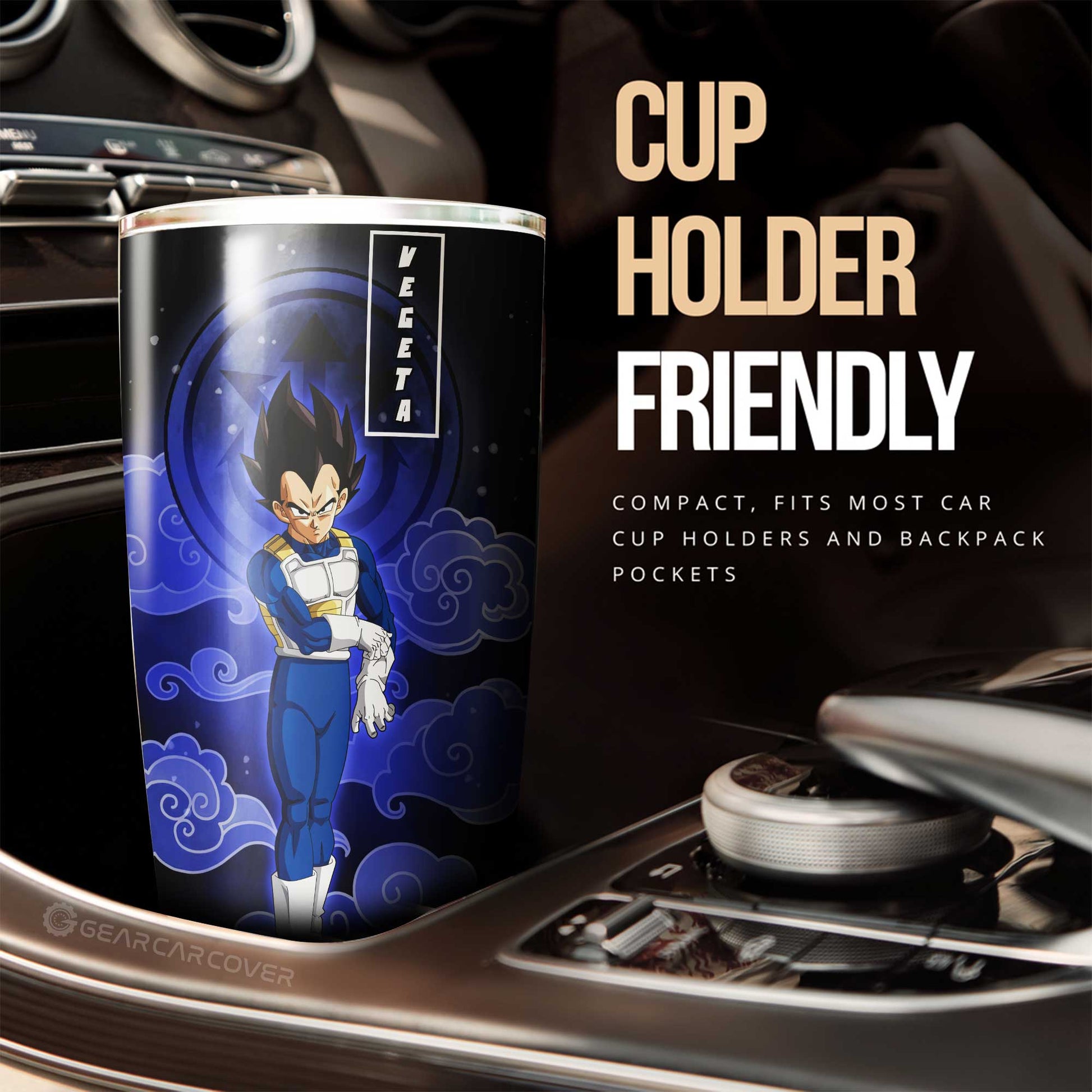 Vegeta Tumbler Cup Custom Dragon Ball Anime Car Interior Accessories - Gearcarcover - 2
