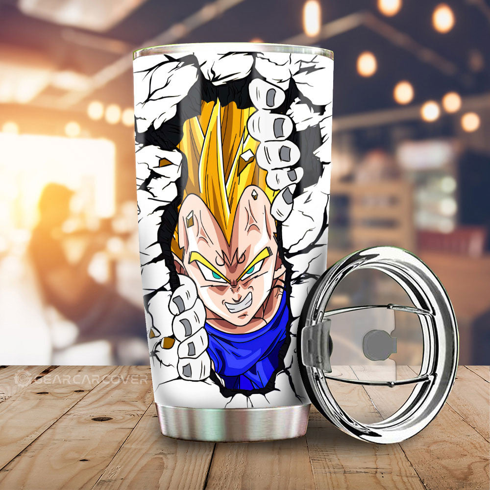Vegeta Tumbler Cup Custom Dragon Ball Anime - Gearcarcover - 1