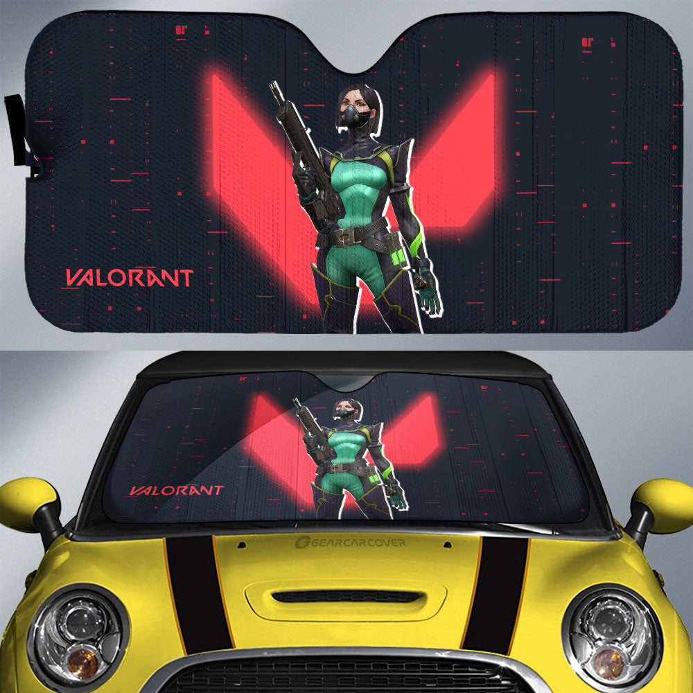 Viper Car Sunshade Custom Valorant Agent - Gearcarcover - 1