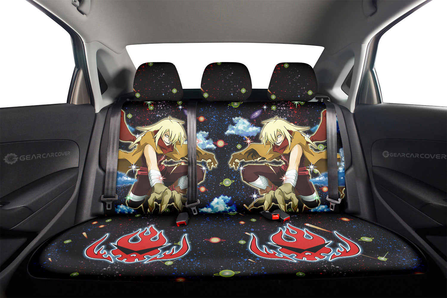 Viral Car Back Seat Cover Custom Gurren Lagann Anime - Gearcarcover - 2