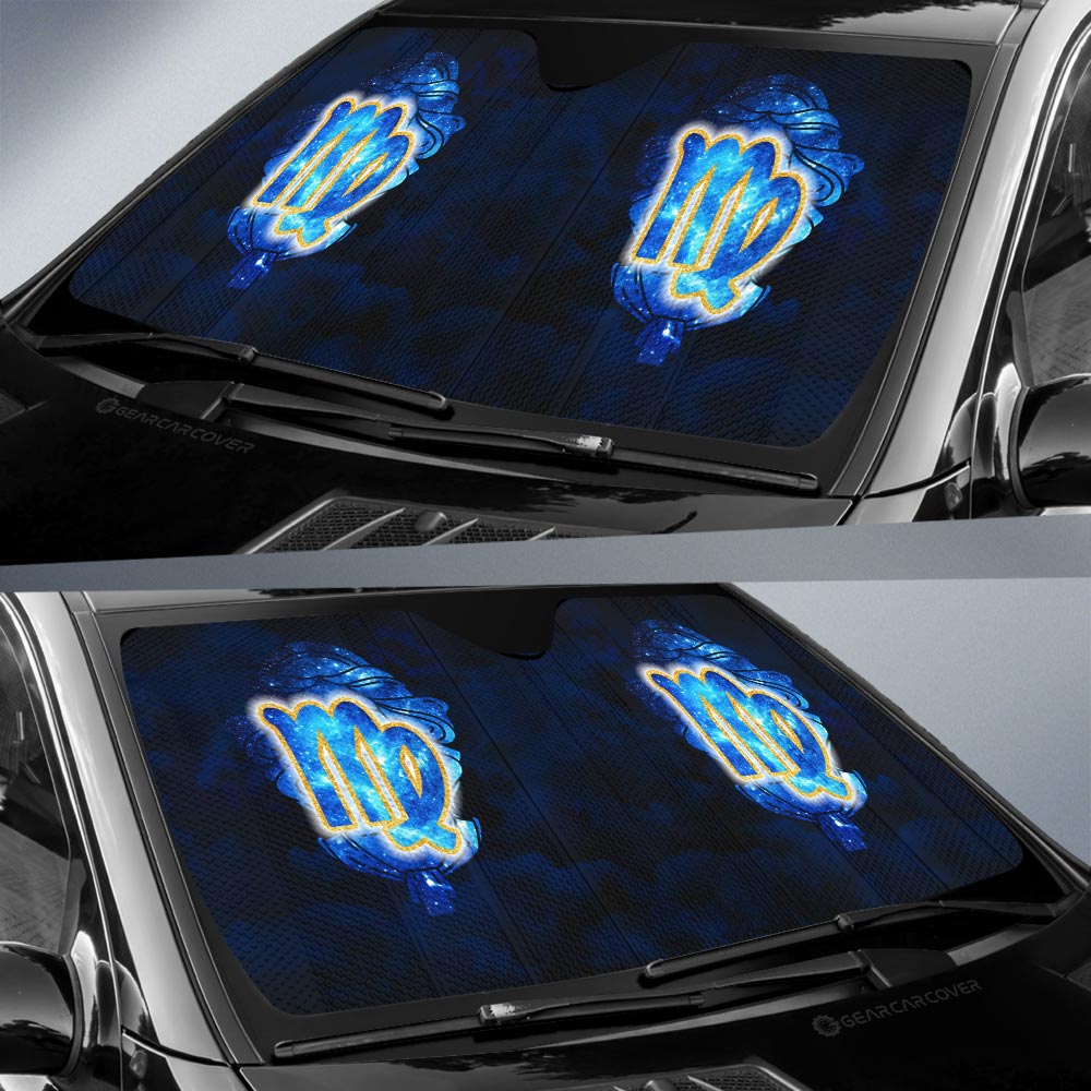 Virgo Car Sunshade Custom Name Zodiac Car Interior Accessories - Gearcarcover - 3