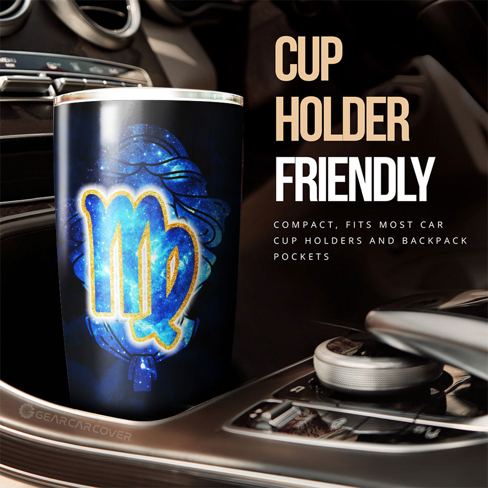 Virgo Tumbler Cup Custom Name Zodiac Car Interior Accessories - Gearcarcover - 2