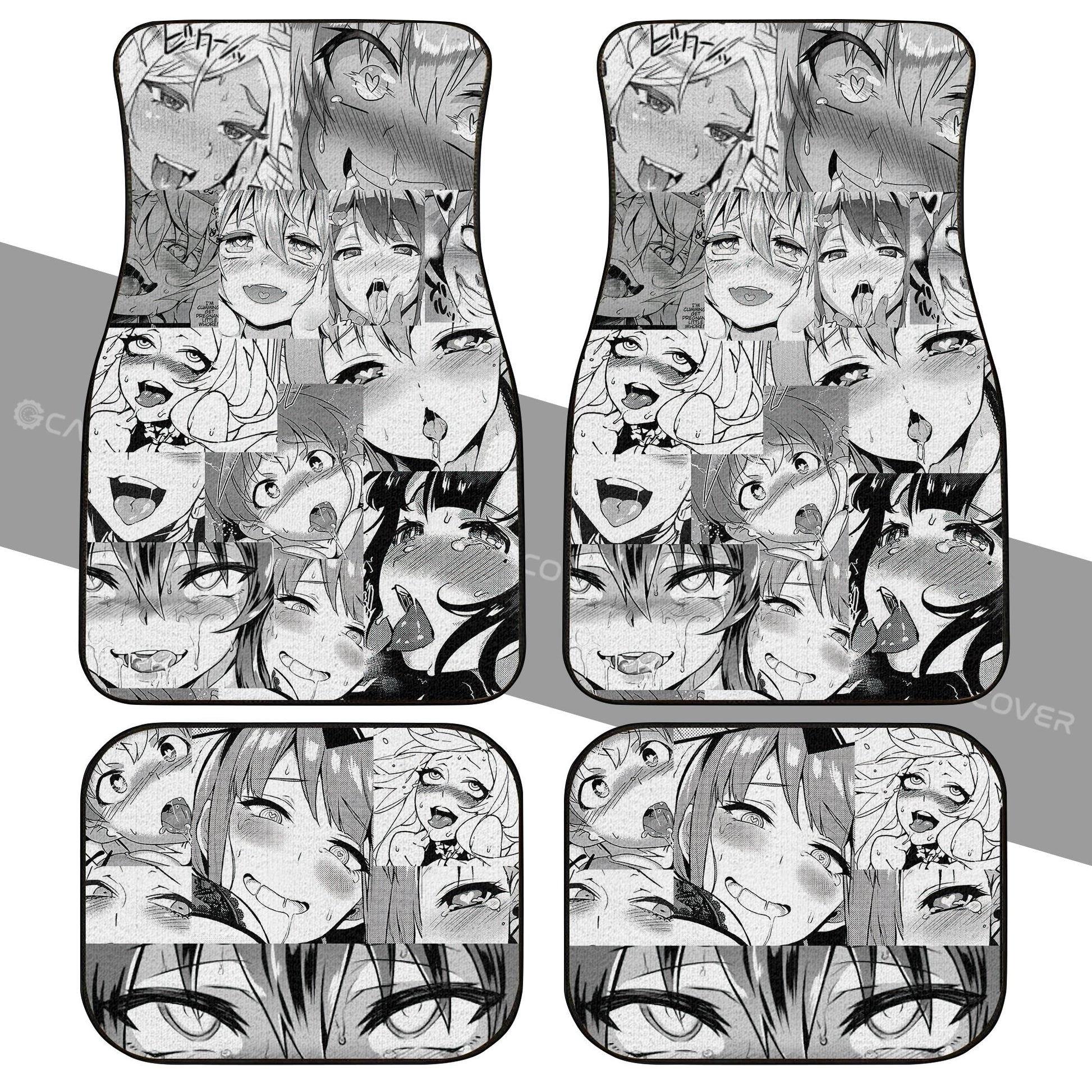 Waifu Ahegao Anime Girls Car Floor Mats Custom Interior Accessories - Gearcarcover - 2