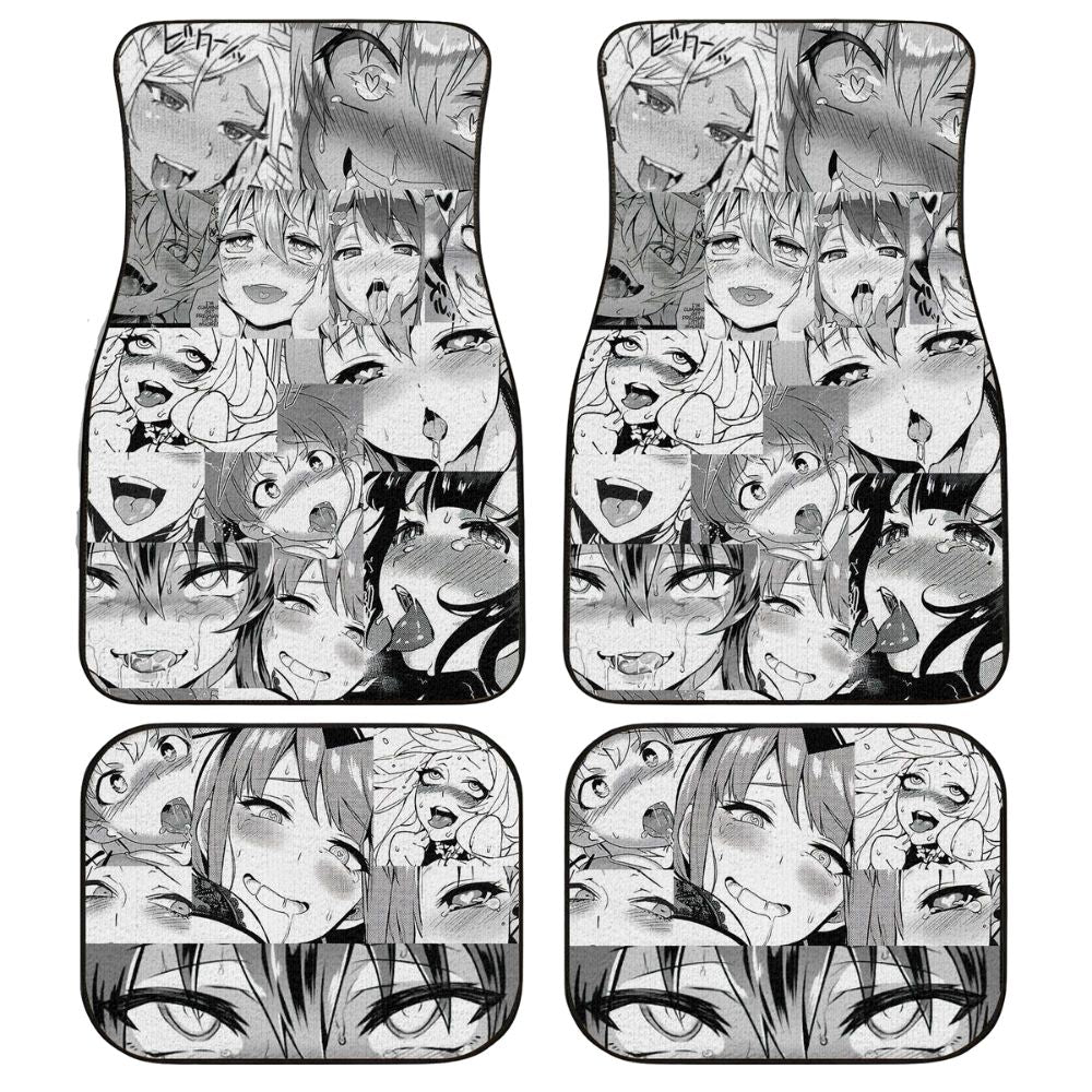 Waifu Ahegao Anime Girls Car Floor Mats Custom Interior Accessories - Gearcarcover - 5
