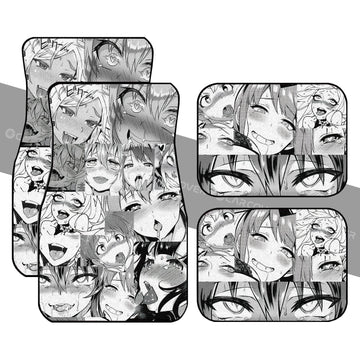 Waifu Ahegao Anime Girls Car Floor Mats Custom Interior Accessories - Gearcarcover - 1