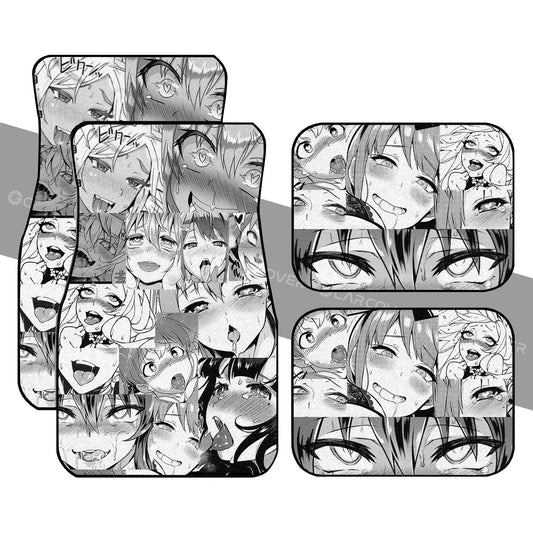 Waifu Ahegao Anime Girls Car Floor Mats Custom Interior Accessories - Gearcarcover - 1