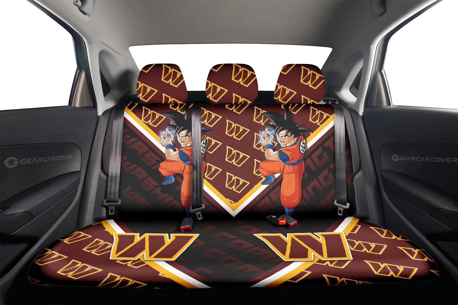 Washington Commanders Car Back Seat Covers Custom Car Accessories For Fans - Gearcarcover - 2