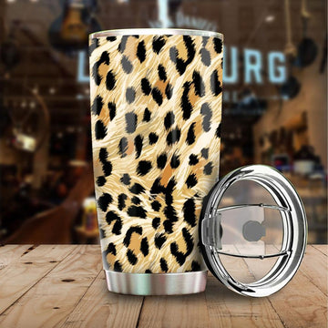 Wild Cheetah Print Tumbler Cup Car Accessories - Gearcarcover - 1