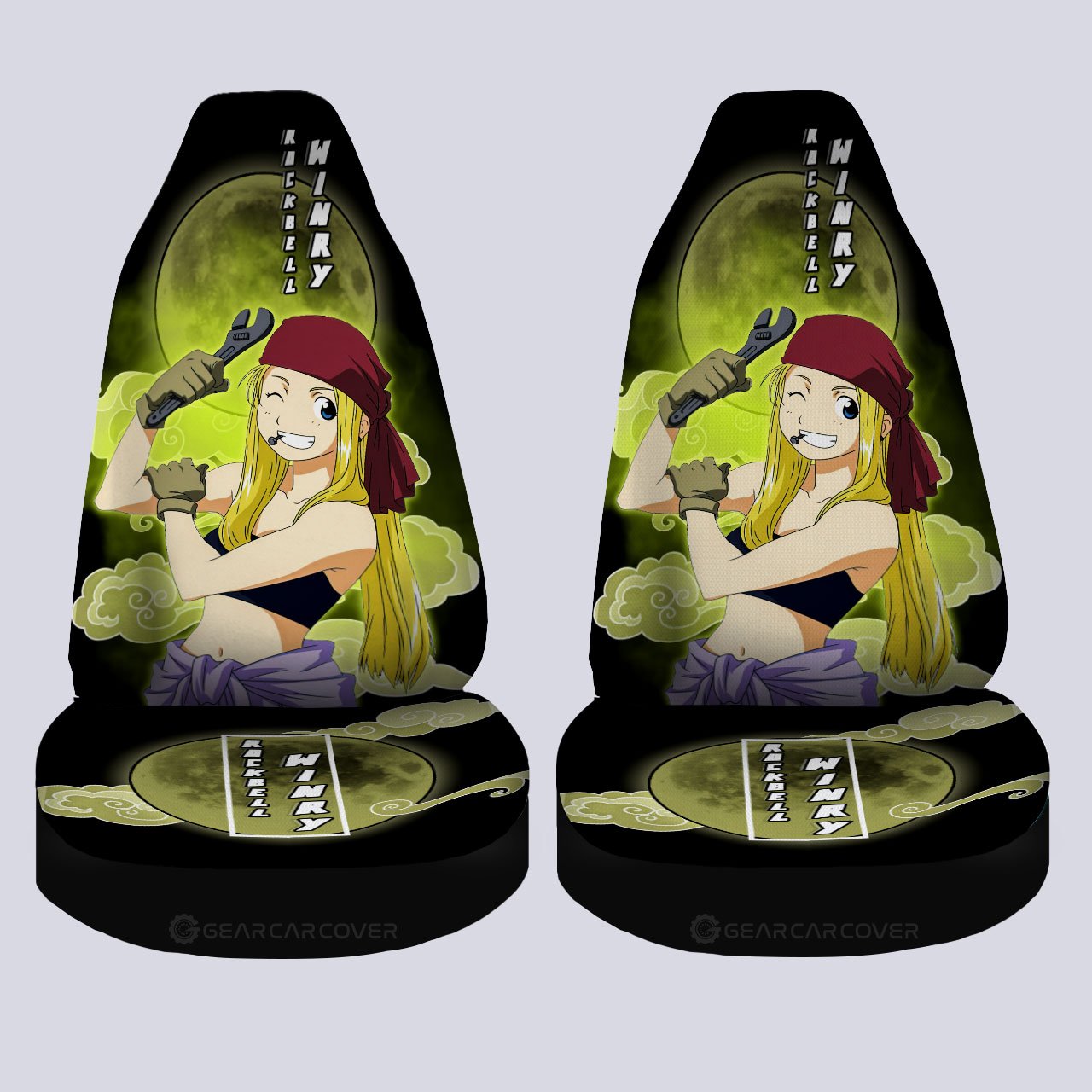 Winry Rockbell Car Seat Covers Custom Anime Fullmetal Alchemist Car Interior Accessories - Gearcarcover - 4