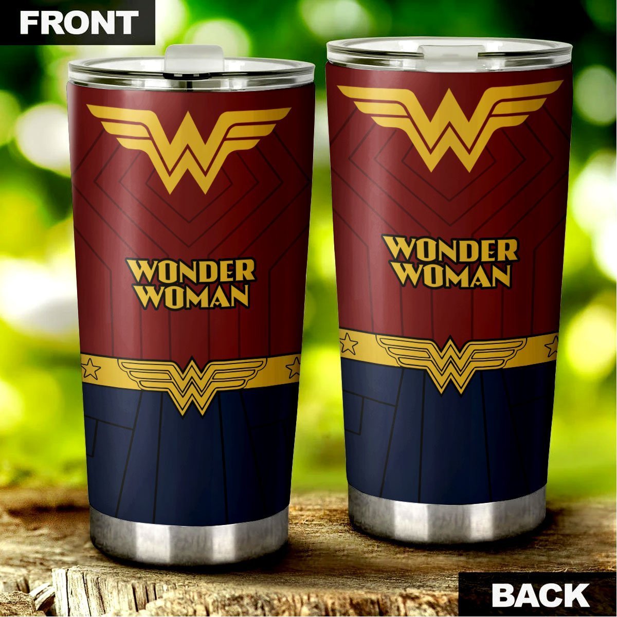 Wonder Woman Uniform Tumbler Cup Custom Car Interior Accessories - Gearcarcover - 3