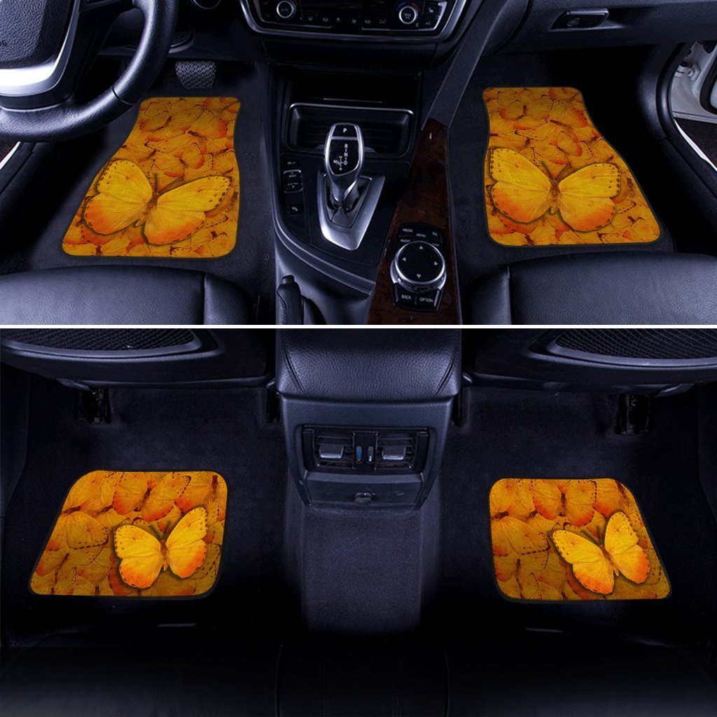 Yellow Butterfly Car Floor Mats Custom Butterfly Car Accessories - Gearcarcover - 2