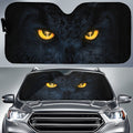 Yellow Eyes Of Owl Car Sunshade Custom Owl Car Accessories - Gearcarcover - 1