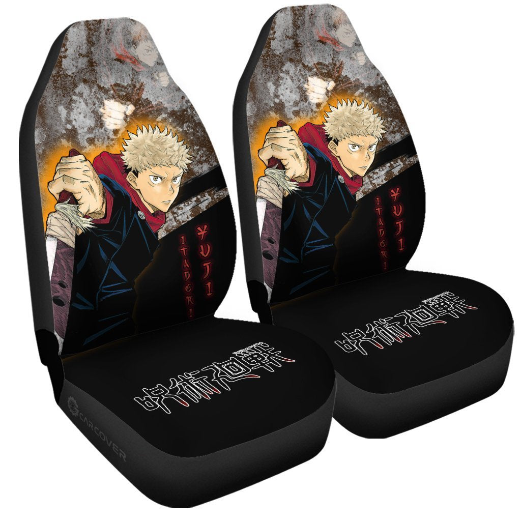 Yuji Itadori Car Seat Covers Custom Anime Jujutsu Kaisen Car Accessories - Gearcarcover - 3