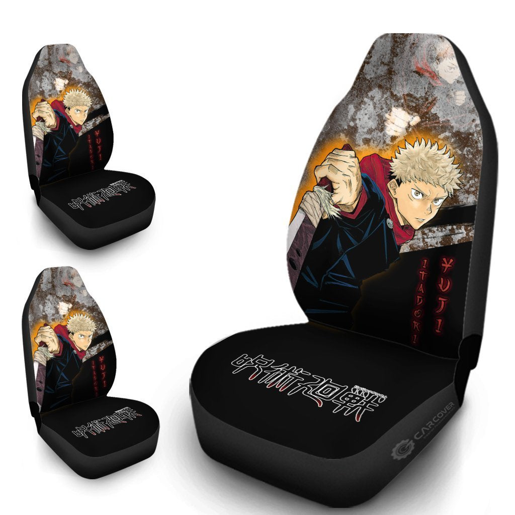 Yuji Itadori Car Seat Covers Custom Anime Jujutsu Kaisen Car Accessories - Gearcarcover - 4