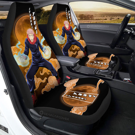 Yuji Itadori Car Seat Covers Custom Jujutsu Kaisen Anime Car Interior Accessories - Gearcarcover - 1