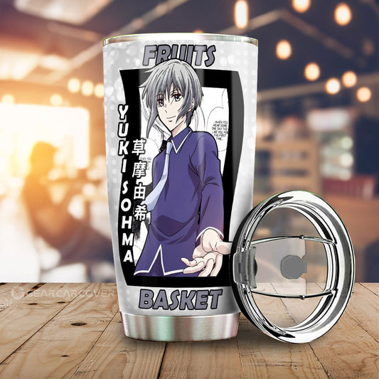 Yuki Sohma Tumbler Cup Custom Fruits Basket Anime Car Interior Accessories - Gearcarcover - 1