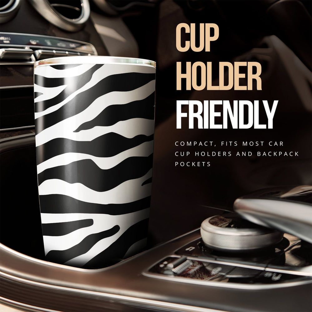 Zebra Skin Tumbler Custom Wild Animal Car Accessories - Gearcarcover - 3