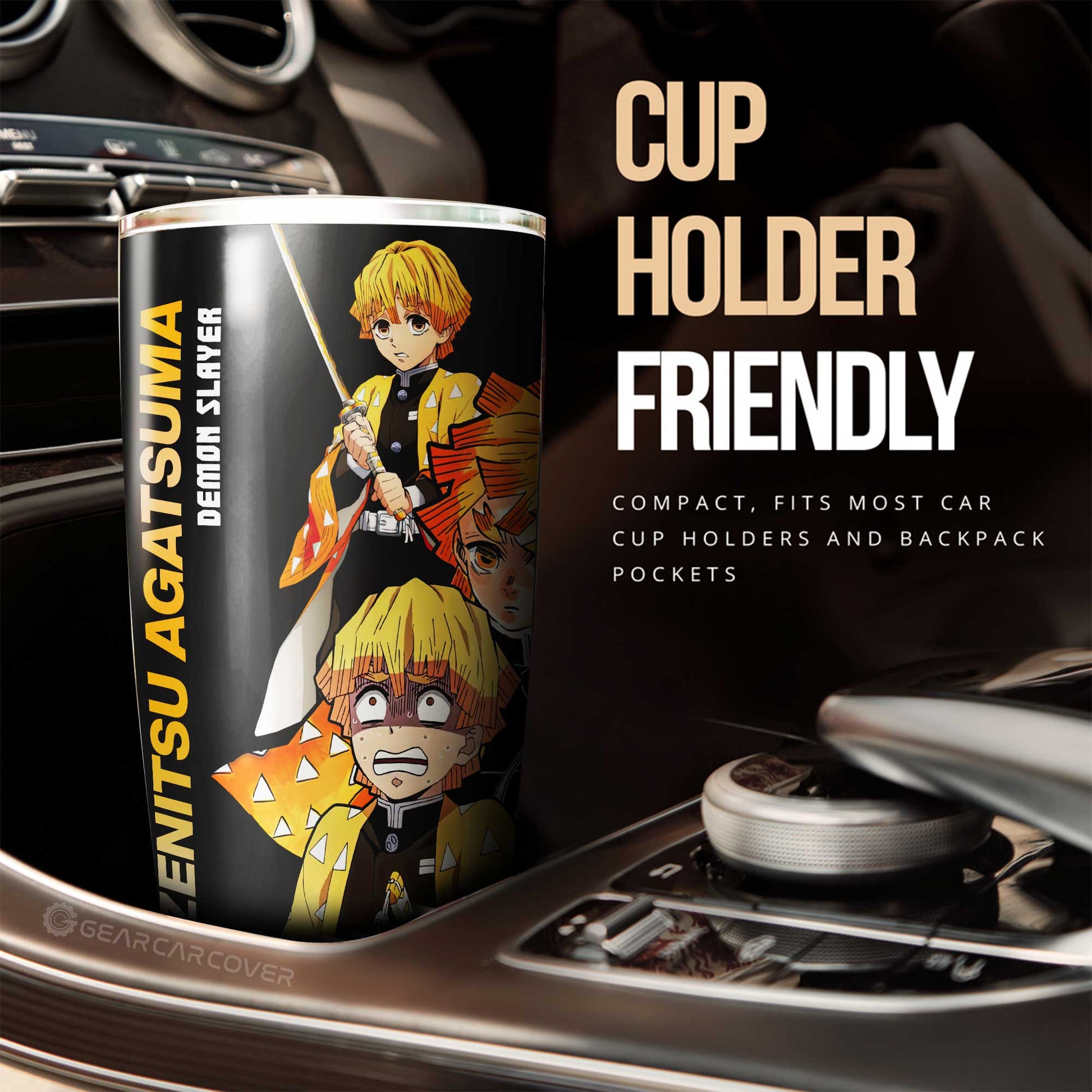 Zenitsu And Inosuke Tumbler Cup Custom Demon Slayer Anime - Gearcarcover - 3