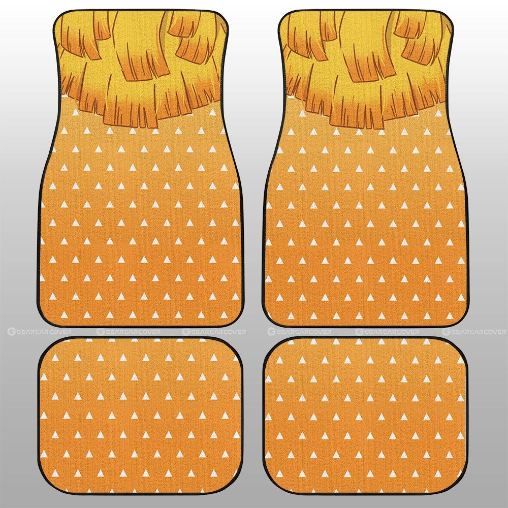 Zenitsu Uniform Car Floor Mats Custom Hairstyle Demon Slayer Anime Car Interior Accessories - Gearcarcover - 2