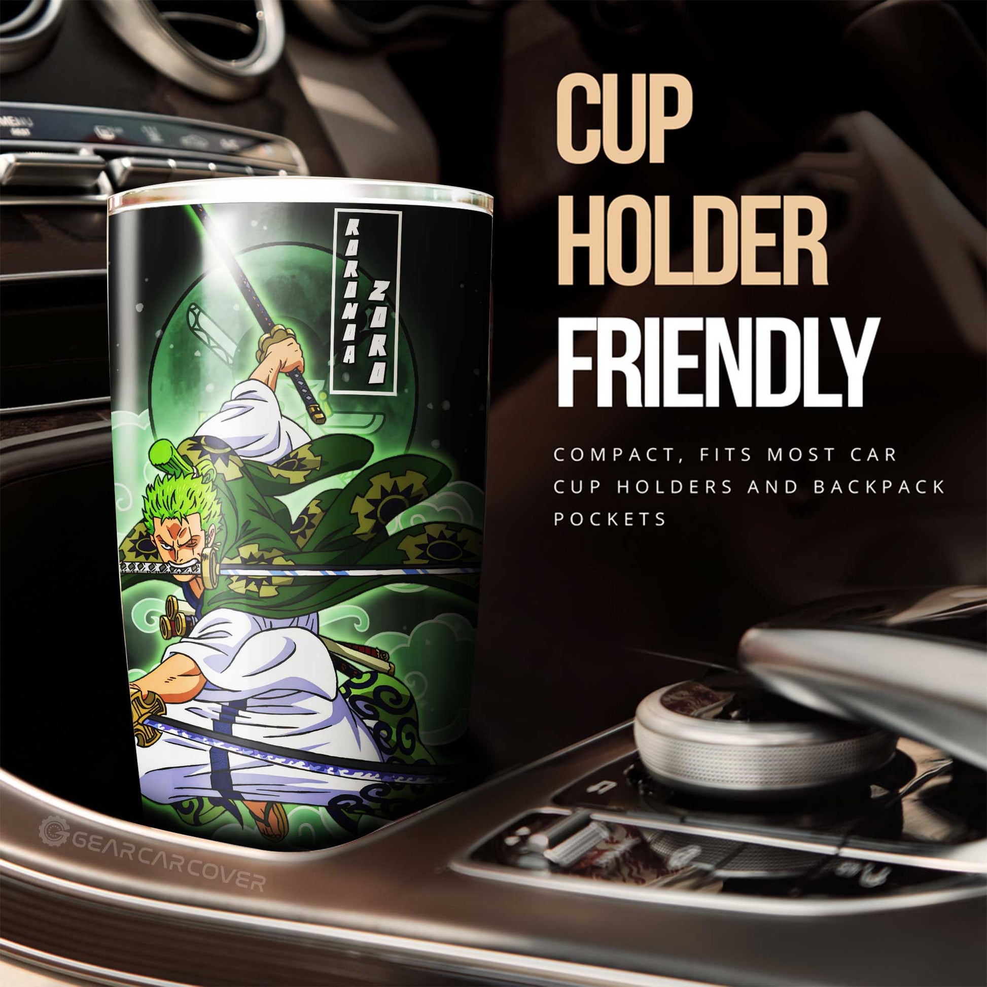 Zoro Wano Tumbler Cup Custom Anime One Piece Car Accessories For Anime Fans - Gearcarcover - 2