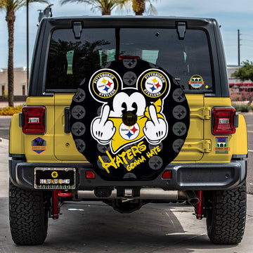 Pittsburgh Steelers Spare Tire Covers With Camera Hole Custom Car Accessories