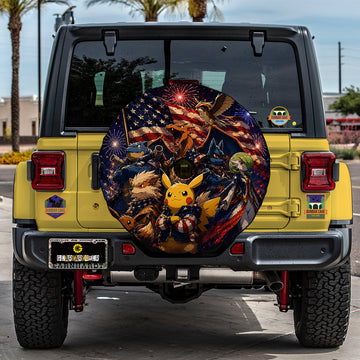 Pokemon USA 250 Years Spare Tire Cover With Camera Hole