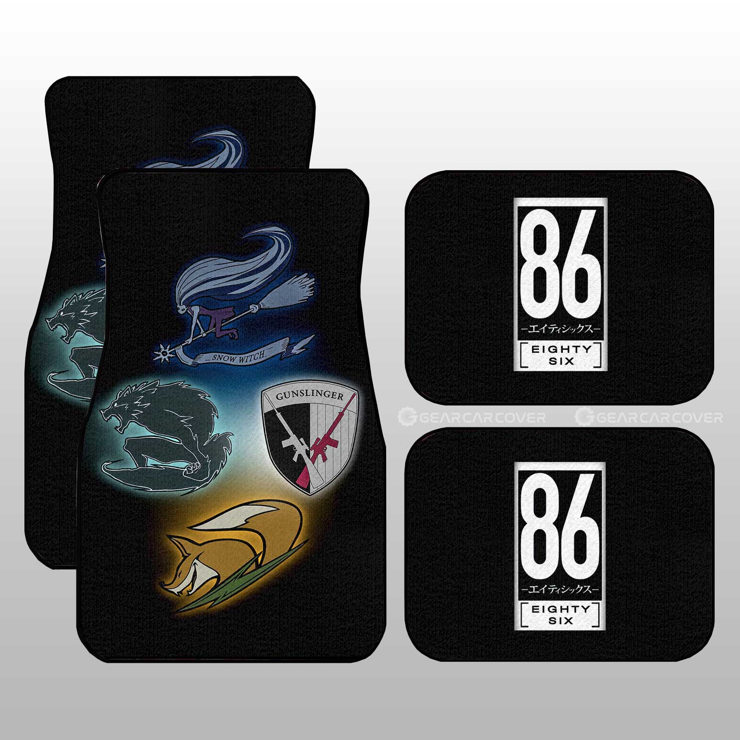 86 Symbols Car Floor Mats Custom 86 Car Accessories - Gearcarcover - 1