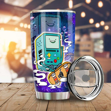 Adventure Time Bmo Galaxy Stainless Steel Tumbler Cup Custom - Gearcarcover - 1
