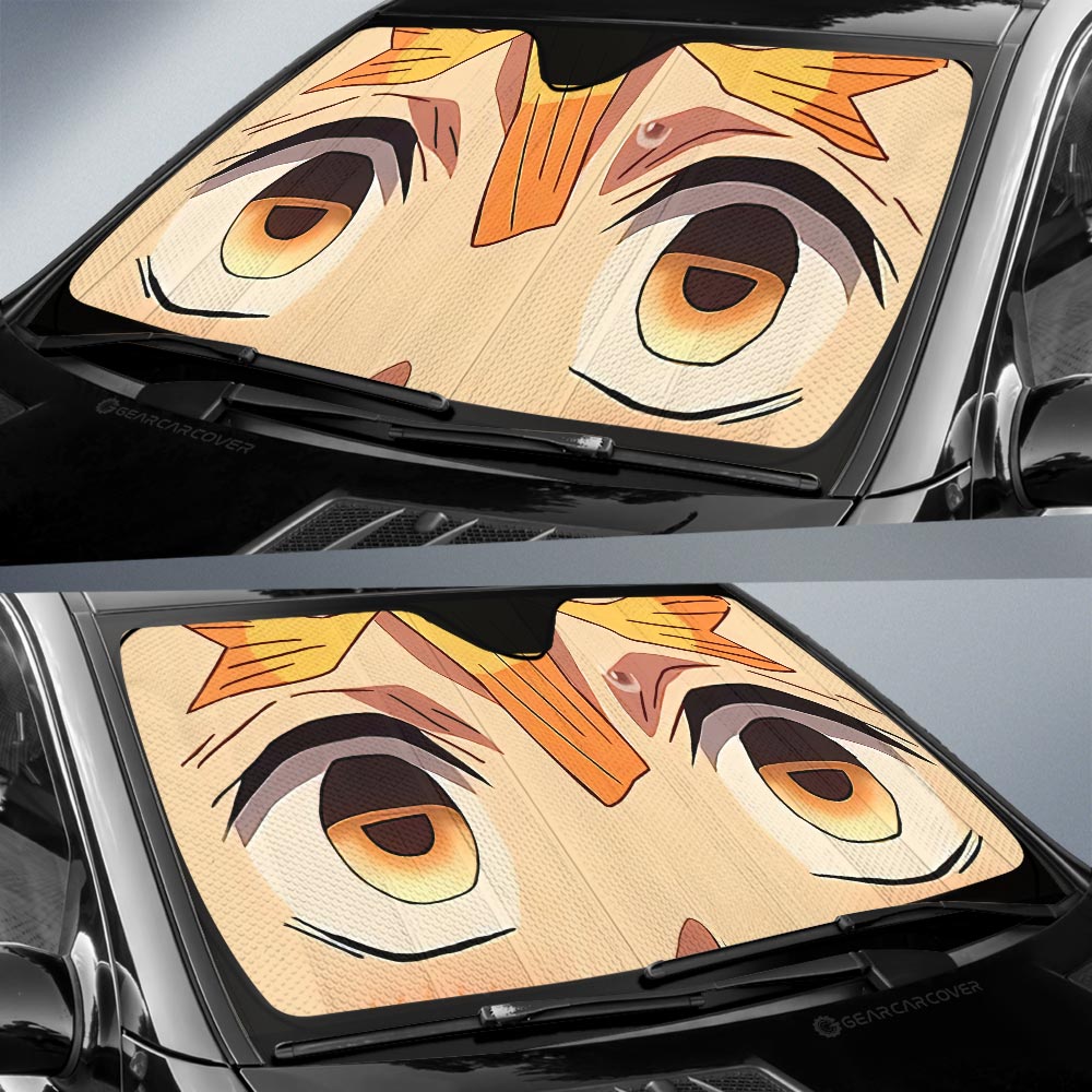 Agatsuma Zenitsu Car Sunshade Custom Demon Slayer Anime Car Accessories For Fans - Gearcarcover - 3