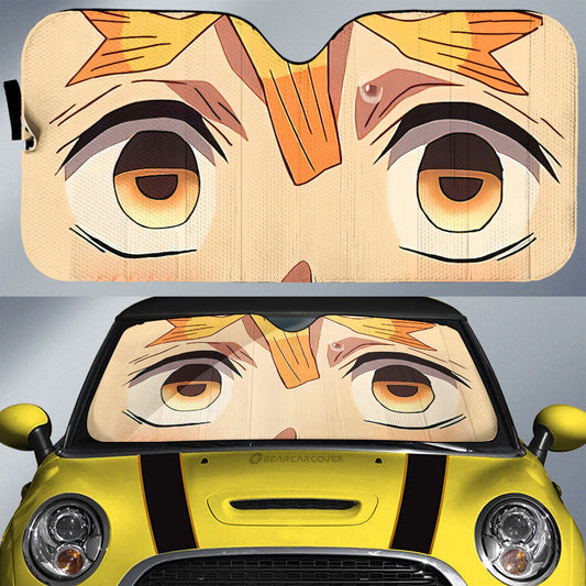 Agatsuma Zenitsu Car Sunshade Custom Demon Slayer Anime Car Accessories For Fans - Gearcarcover - 1