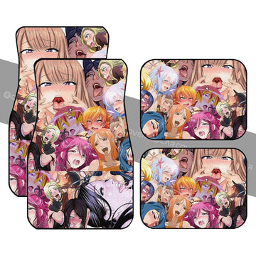 Ahegao Car Floor Mats Custom Pattern Car Interior Accessories - Gearcarcover - 1