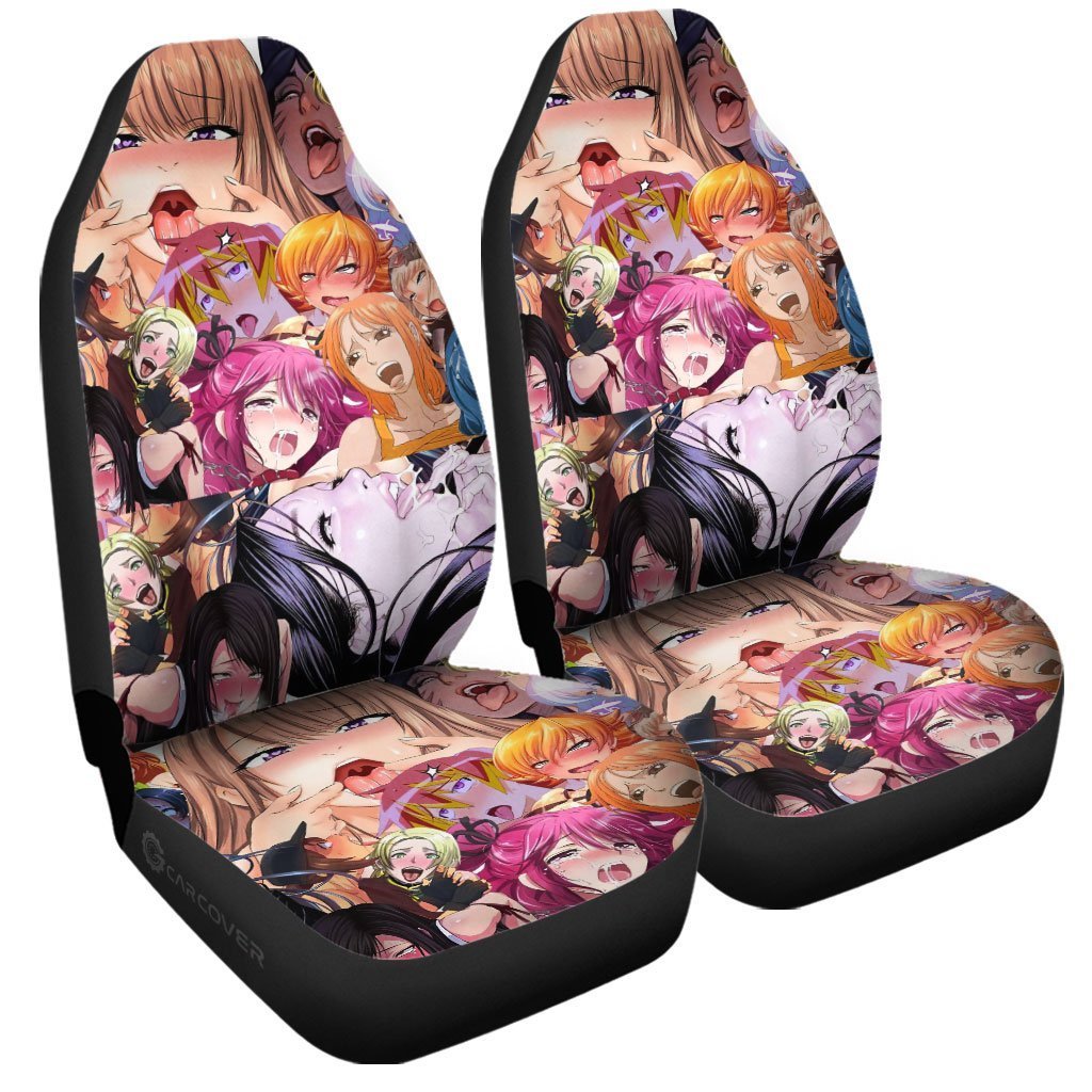 Ahegao Car Seat Covers Custom Pattern Car Interior Accessories - Gearcarcover - 3