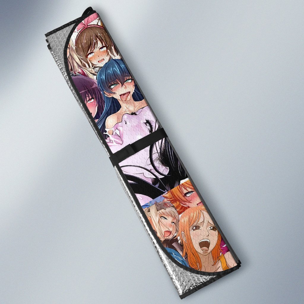 Ahegao Car Sunshade Custom Anime Car Interior Accessories - Gearcarcover - 3