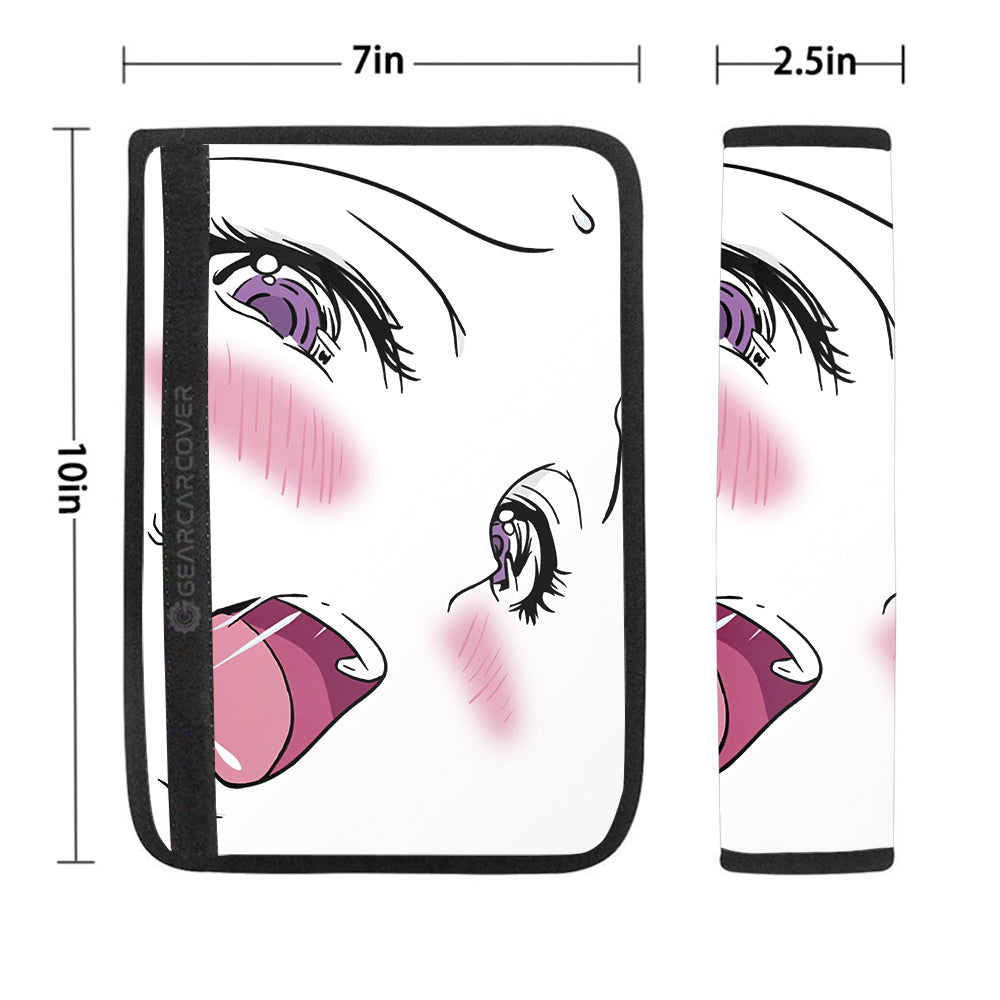 Ahegao Face Seat Belt Covers Custom Ahegao Car Accessories - Gearcarcover - 1