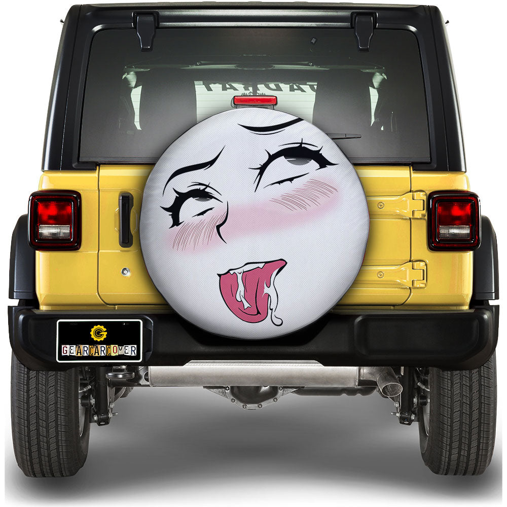 Ahegao Face Spare Tire Covers Custom Ahegao Style Car Accessories - Gearcarcover - 1