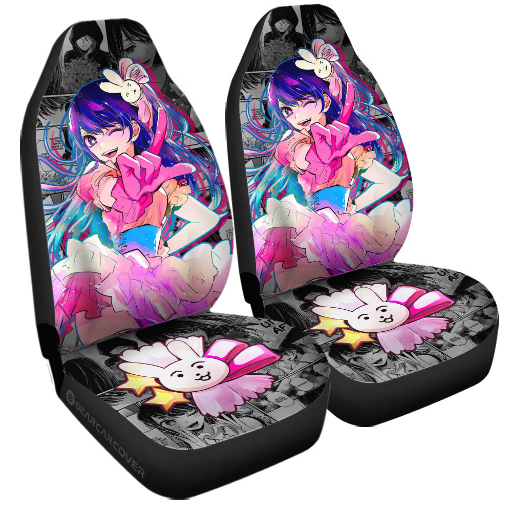 Ai Hoshino Car Seat Covers Custom Anime Car Accessories - Gearcarcover - 3