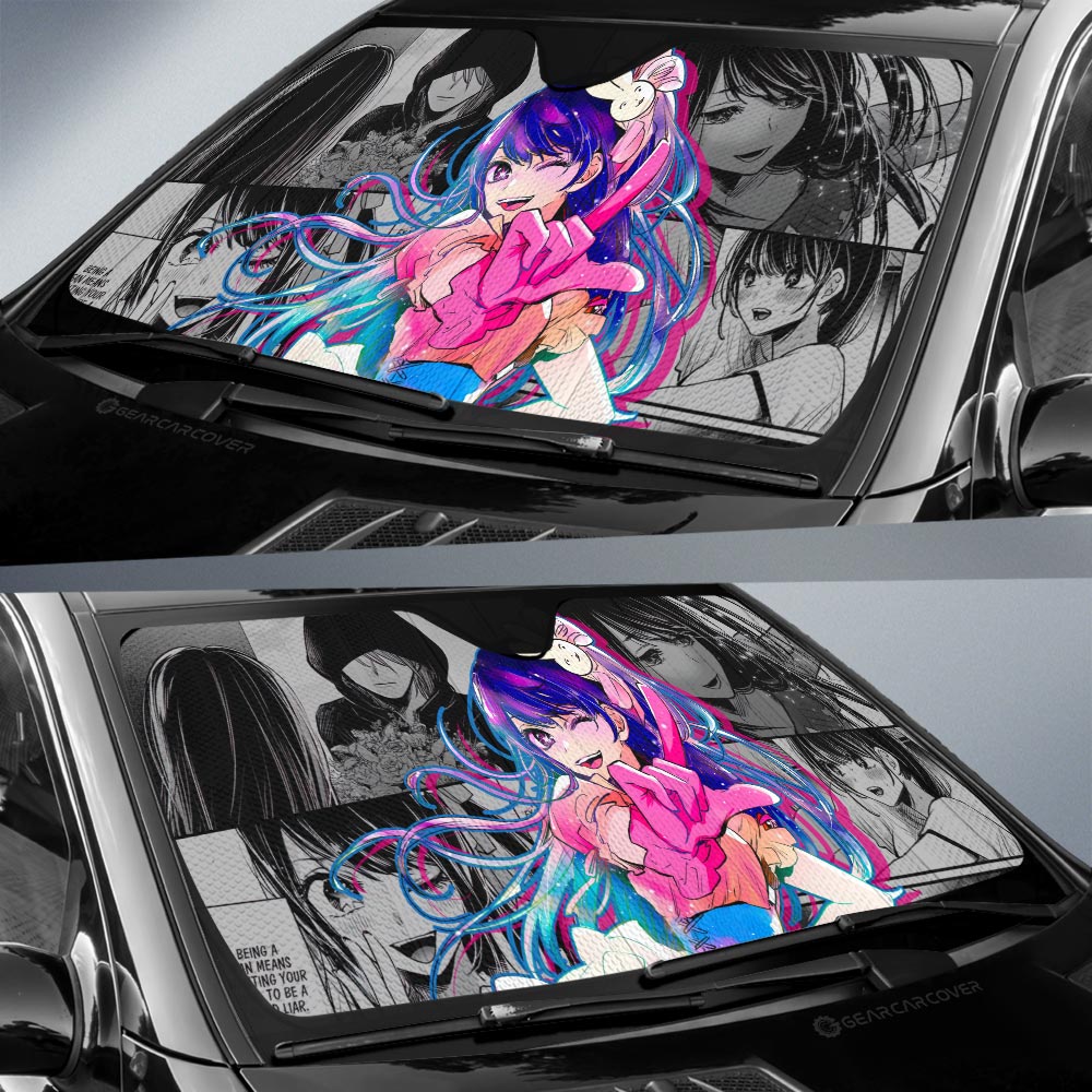 Ai Hoshino Car Sunshade Custom Anime Car Accessories - Gearcarcover - 2