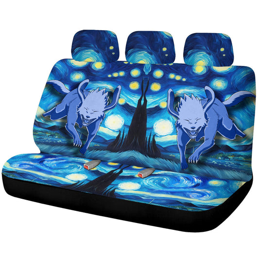 Akamaru Car Back Seat Covers Custom Starry Night Styles - Gearcarcover - 1