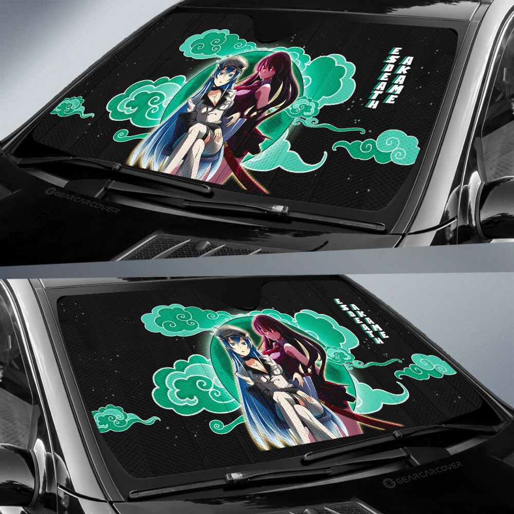 Akame And Esdeath Car Sunshade Custom - Gearcarcover - 2