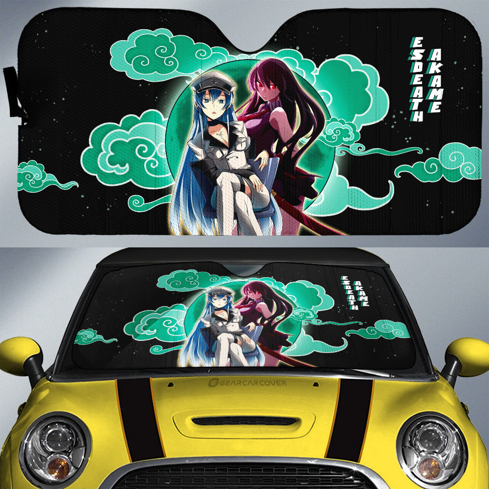 Akame And Esdeath Car Sunshade Custom - Gearcarcover - 1