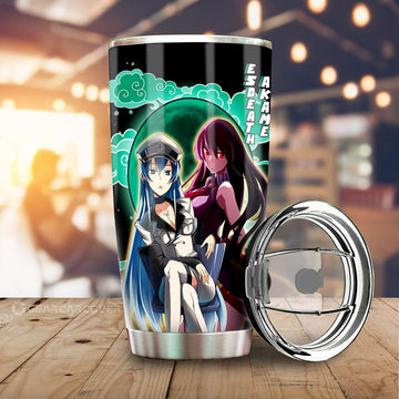 Akame And Esdeath Tumbler Cup Custom - Gearcarcover - 1