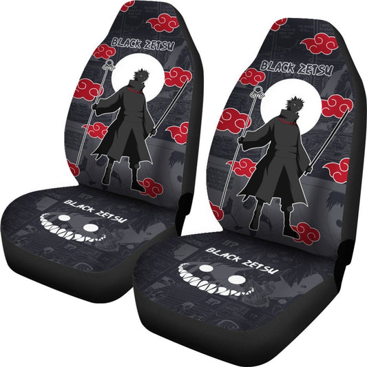 Akatsuki Black Zetsu Car Seat Covers Custom Anime Car Interior Accessories - Gearcarcover - 2