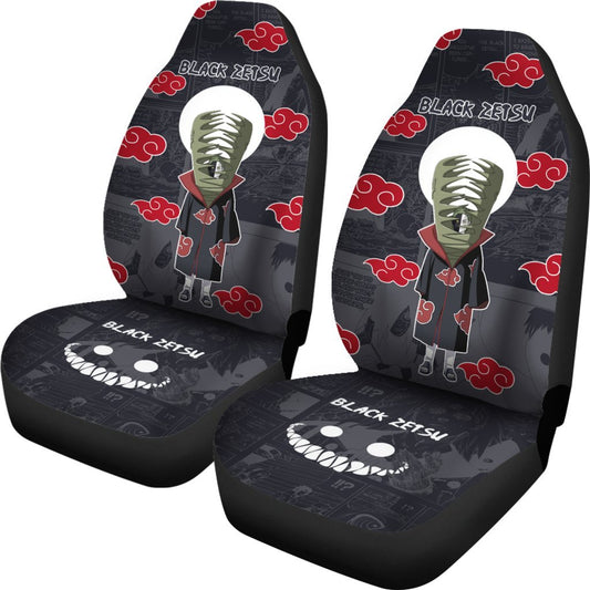 Akatsuki Black Zetsu Car Seat Covers Custom Anime Car Interior Accessories - Gearcarcover - 2