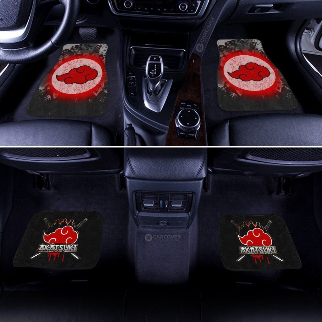 Akatsuki Cloud Car Floor Mats Custom Anime Car Interior Accessories - Gearcarcover - 2