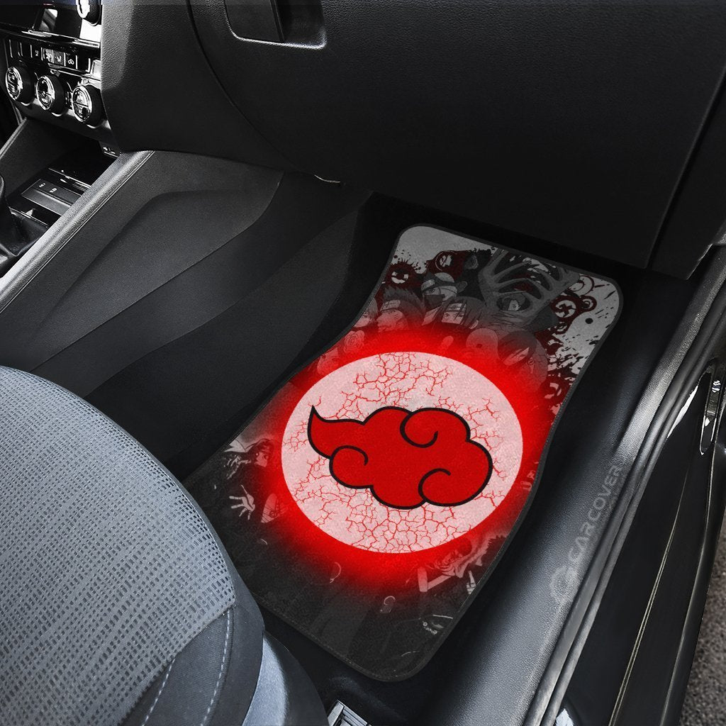 Akatsuki Cloud Car Floor Mats Custom Anime Car Interior Accessories - Gearcarcover - 4