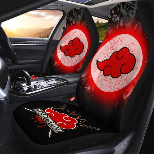 Akatsuki Cloud Car Seat Covers Custom Anime Car Accessories - Gearcarcover - 2